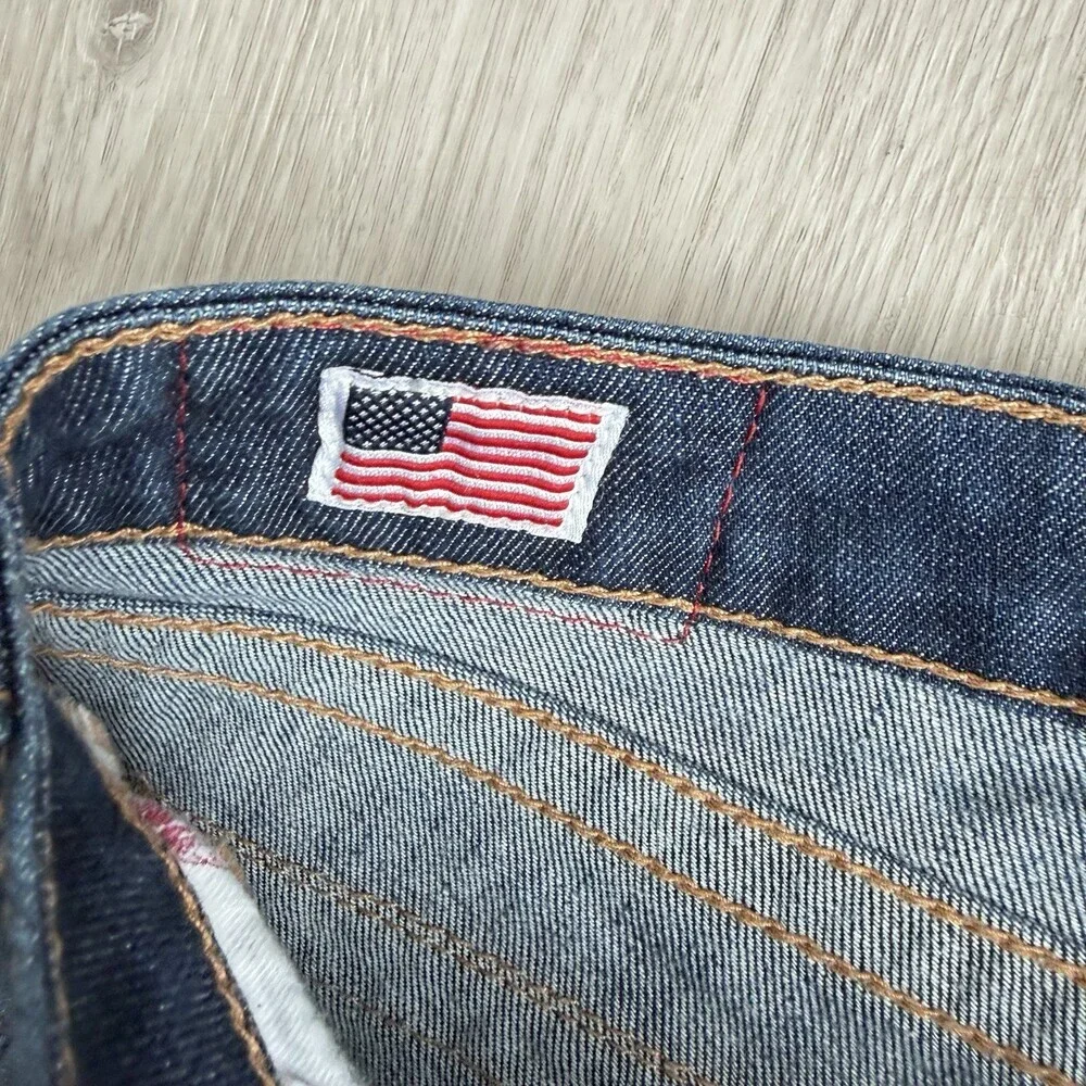 True Religion Billy Jeans Size 26 Low Rise Bootcut Distressed Women EUC - Picture 6 of 16